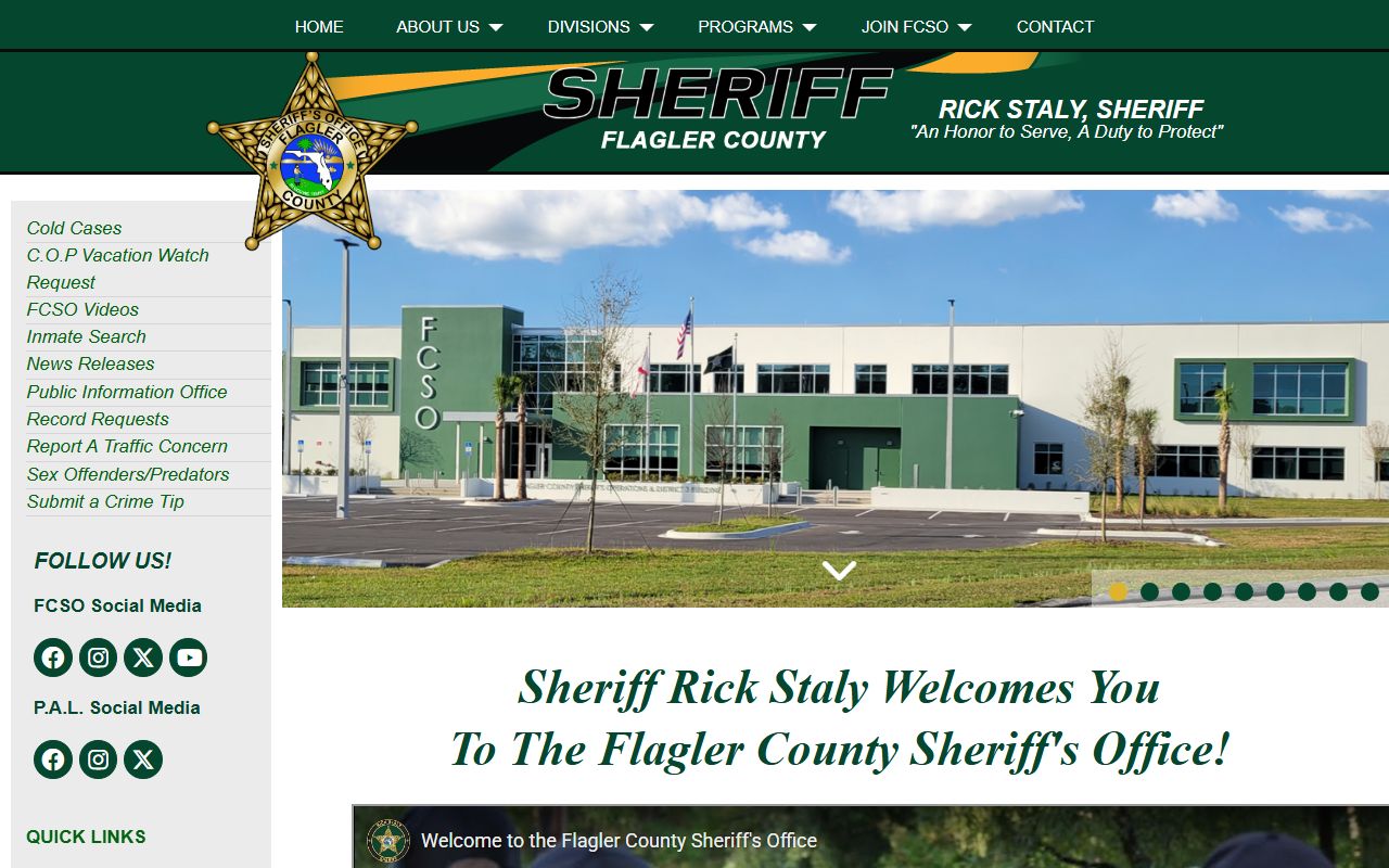 Flagler County Sheriff's Office homepage