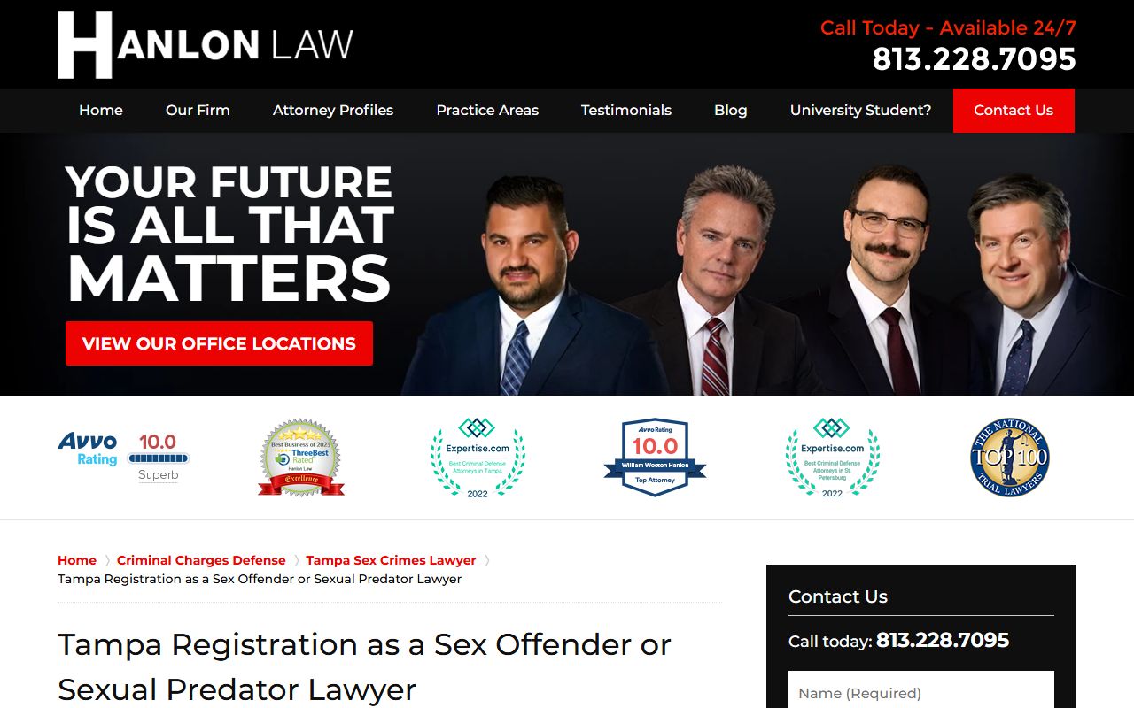 hillsborough county sex offender registry legal information