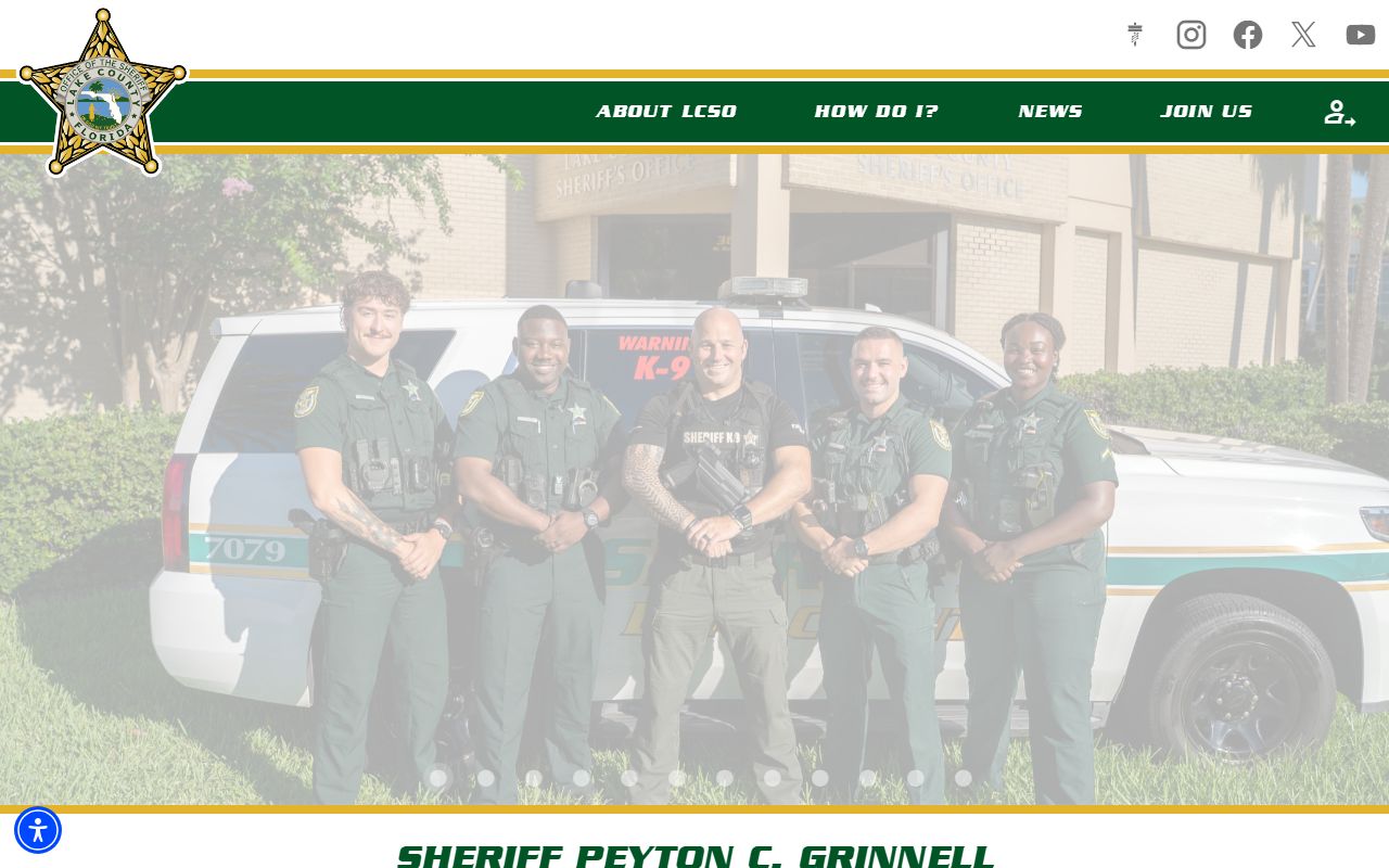 Lake County Sheriff's Office homepage