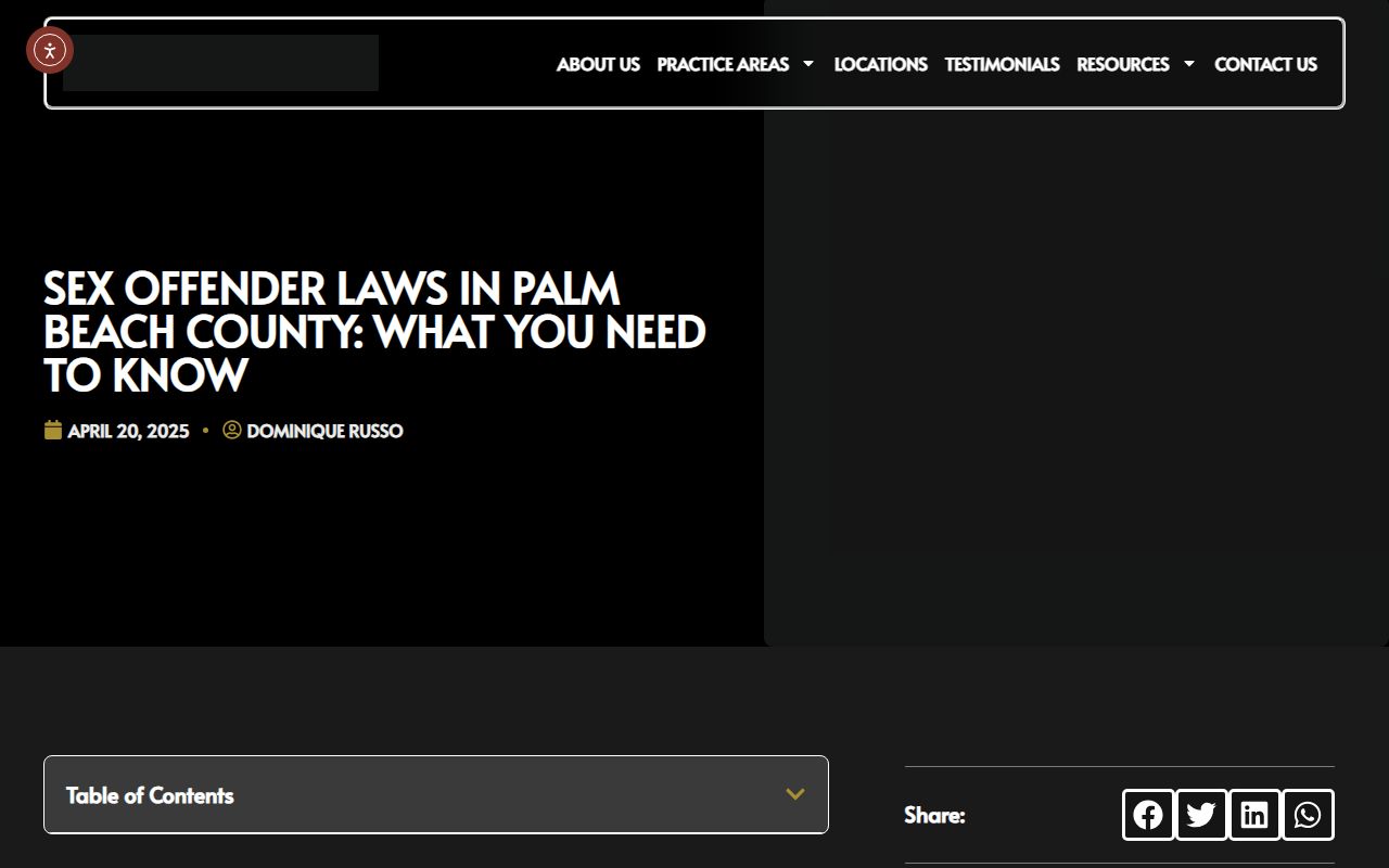 Palm Beach County sex offender registry search guide