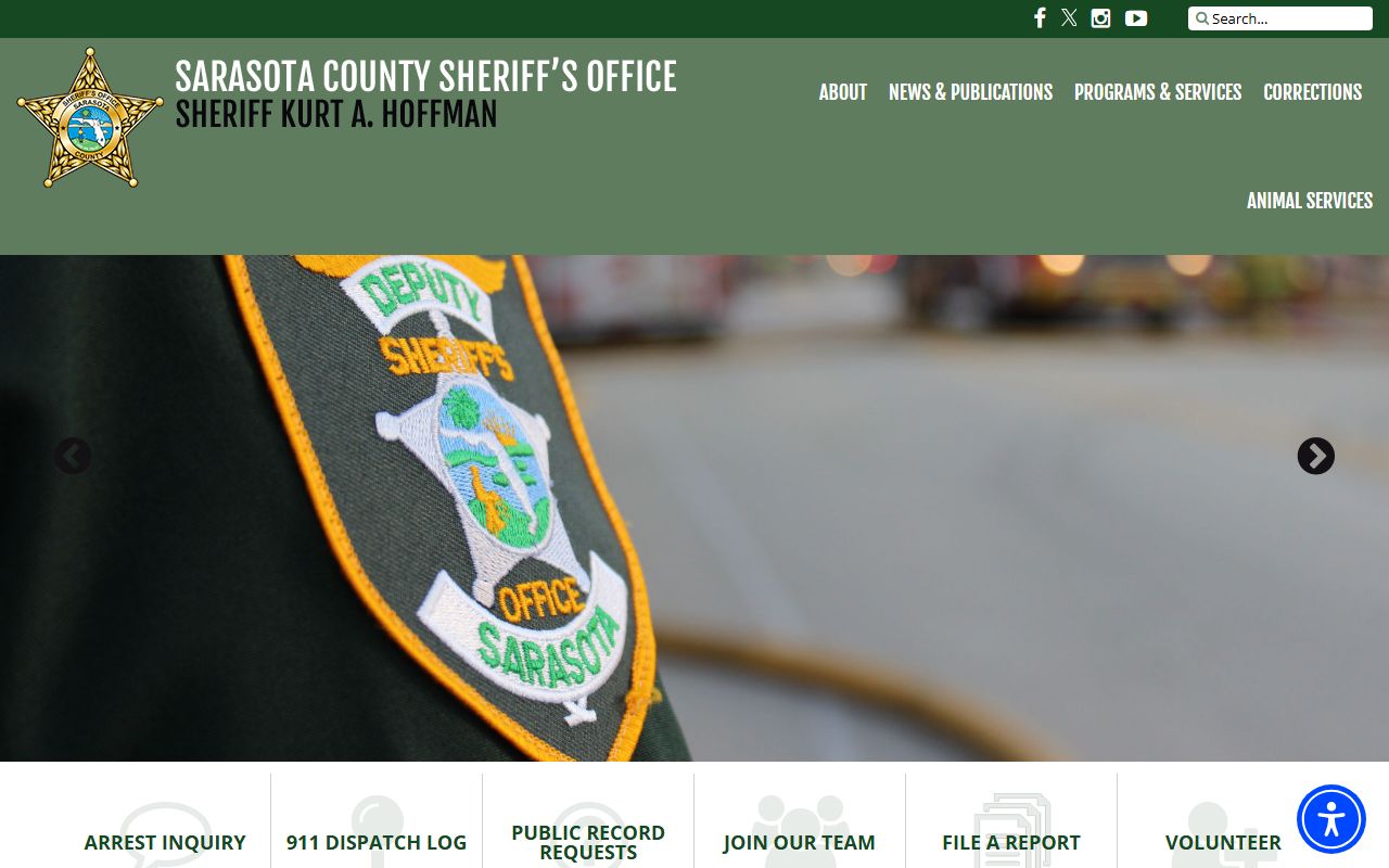 Sarasota County Sheriff's Office homepage