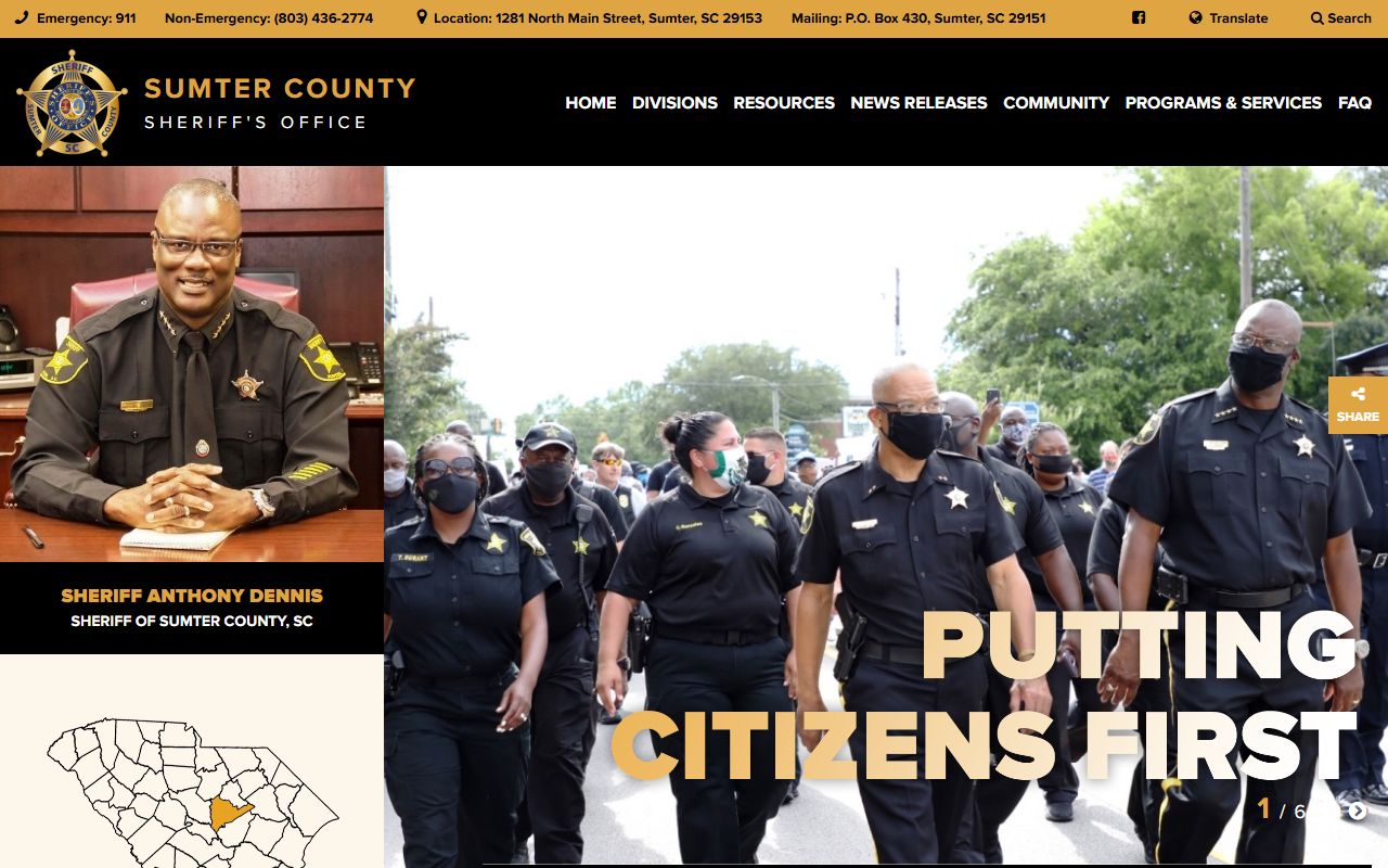 Sumter County Sheriff's Office website
